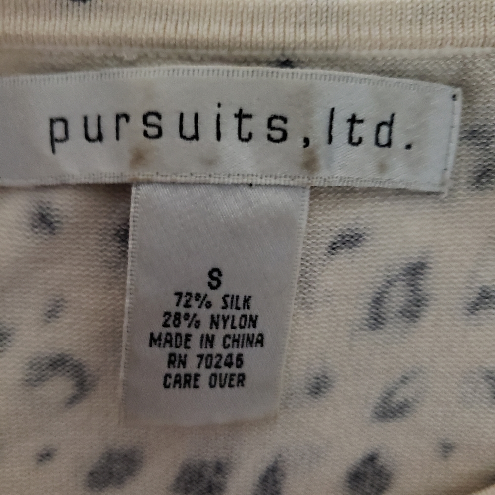 Pursuits, Ltd. Animal print sleeveless top size Sm - Picture 6 of 6